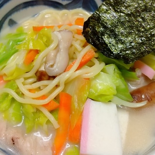 春キャベツたっぷりでチャンポン麺！